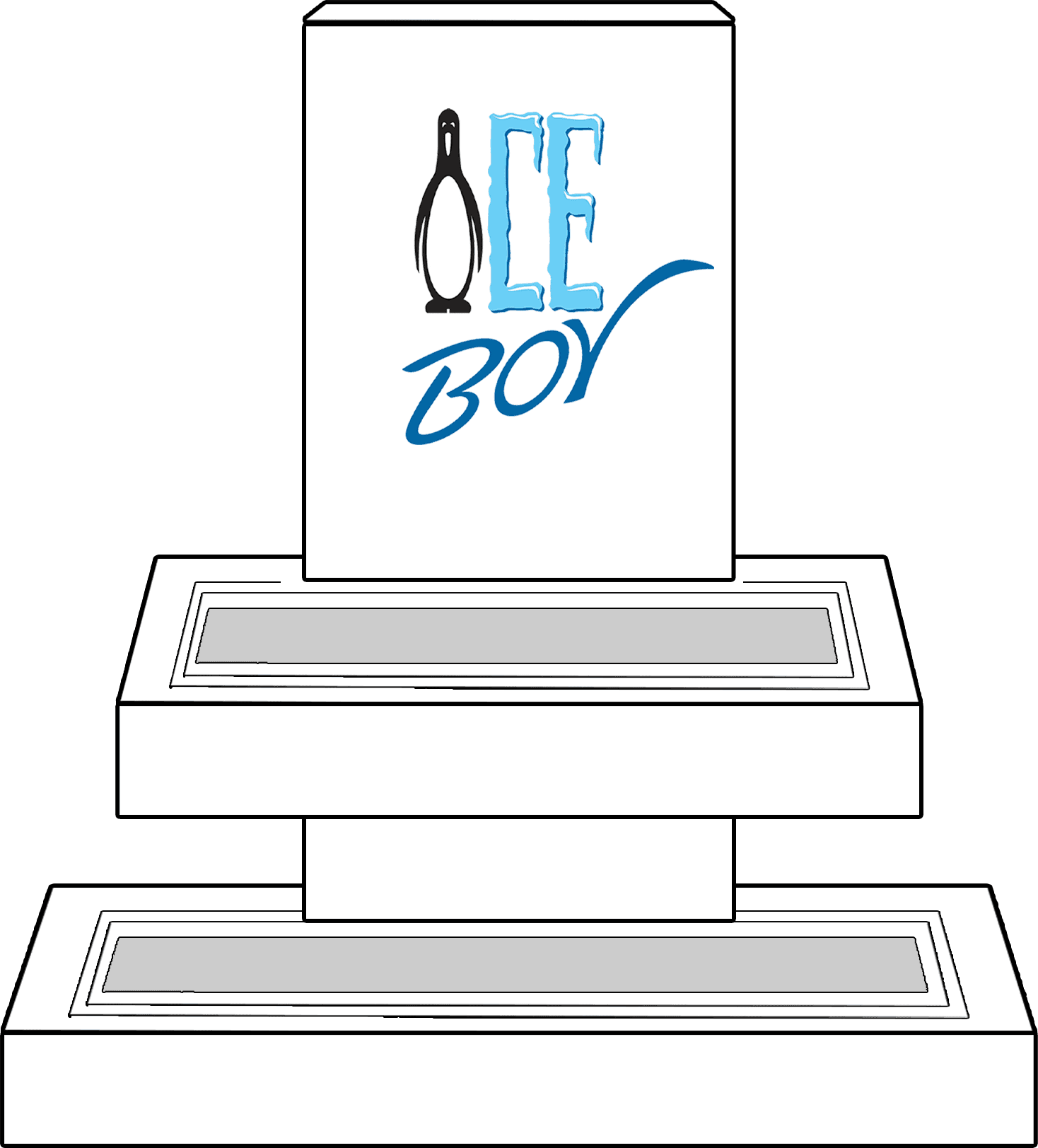 3 Slab 2 Tier Food Tray + Portrait